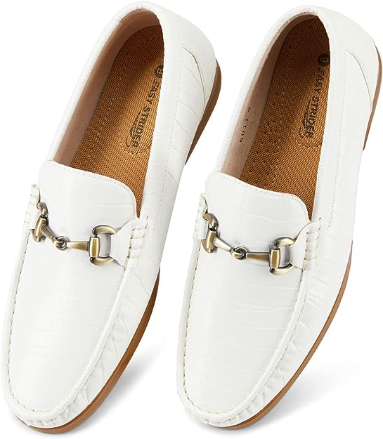 Gold and White Men Shoes