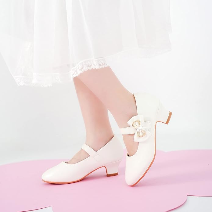 Elegance in the Rain: Monsoon Flower Girl Shoes White